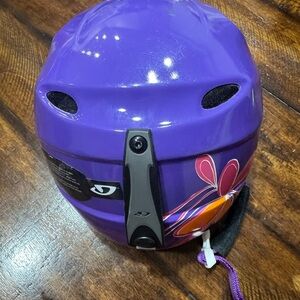Giro Purple Ski Helmet with Floral Accents
